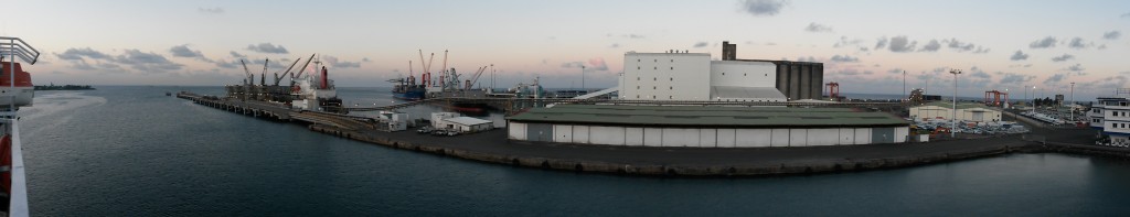Panorama of harbour from MV Africa Mercy
