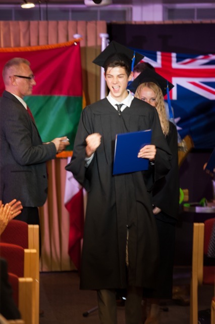 Graduation on a ship.